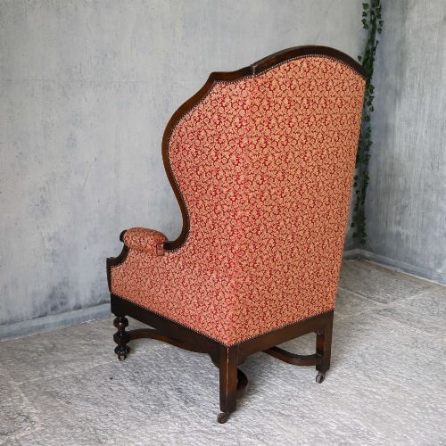 MID19THCENTURY ENGLISH CAROLEAN STYLE WING ARMCHAIR WITH PROVENANCE - ADDITIONAL PHOTO 11