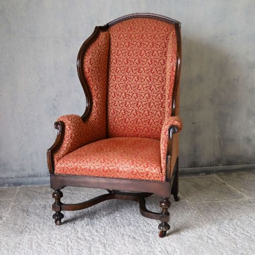 MID19THCENTURY ENGLISH CAROLEAN STYLE WING ARMCHAIR WITH PROVENANCE - ADDITIONAL PHOTO 13