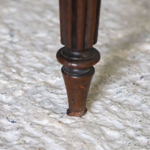 PAIR OF WILLIAM IV MAHOGANY SIDE CHAIRS WITH REGENCY STRIPE UPHOLSTERY C1830 - ADDITIONAL PHOTO 5
