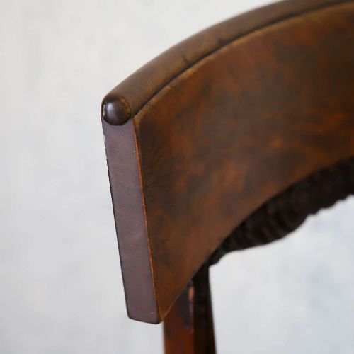 PAIR OF WILLIAM IV MAHOGANY SIDE CHAIRS WITH REGENCY STRIPE UPHOLSTERY C1830 - ADDITIONAL PHOTO 8