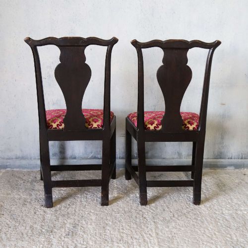 SCOTTISH CARVED OAK SIDE CHAIRS UPHOLSTERED IN ZOFFANY FABRIC 17801810 - ADDITIONAL PHOTO 7