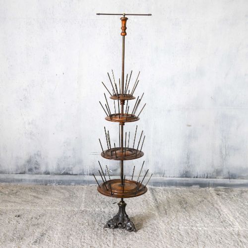 VICTORIAN COTTON REEL DISPLAY TREE WITH FOUR TIERS ENGLISH SHOP FITTING C1890 - ADDITIONAL PHOTO 1