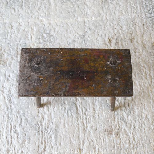 19TH CENTURY EASTERN EUROPEAN MILKING STOOL IN ORIGINAL GREEN PAINT - ADDITIONAL PHOTO 7