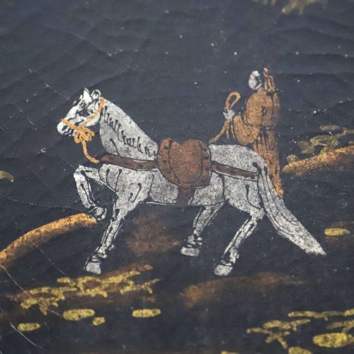 20TH CENTURY ENGLISH JAPANNED COFFEE TABLE WITH DECORATIVE PAINTED SCENES - ADDITIONAL PHOTO 10