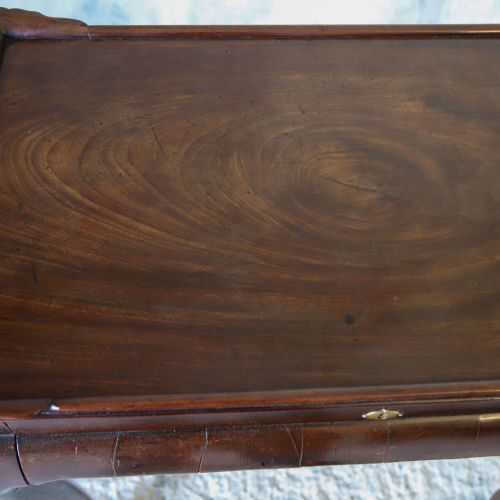 EARLY GEORGIAN GEORGE II CUBAN MAHOGANY TRAY TOP SILVER TABLE WITH CABRIOLE LEGS - ADDITIONAL PHOTO 11