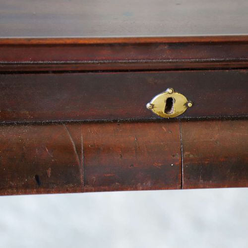 EARLY GEORGIAN GEORGE II CUBAN MAHOGANY TRAY TOP SILVER TABLE WITH CABRIOLE LEGS - ADDITIONAL PHOTO 12