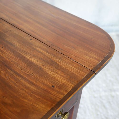 LATE 18TH CENTURY SHERATON STYLE MAHOGANY PEMBROKE TABLE PARTRIDGE WOOD CROSS BANDING - ADDITIONAL PHOTO 10