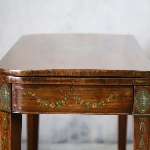 REGENCY ROSEWOOD CARD TABLE WITH LATER PAINTED DECORATION CIRCA 1800 - ADDITIONAL PHOTO 11