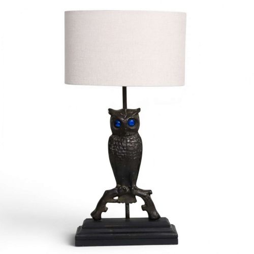 PAIR OF AMERICAN CAST IRON OWL LAMPS C1930S CONVERTED FROM ANDIRONS - ADDITIONAL PHOTO 11