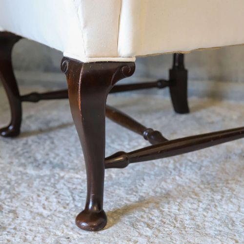 19TH CENTURY ARM CHAIR NEWLY UPHOLSTERED IN CALICO - ADDITIONAL PHOTO 7