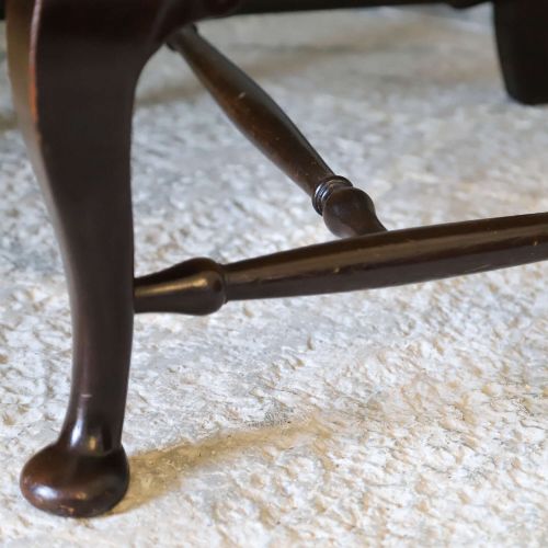 19TH CENTURY ARM CHAIR NEWLY UPHOLSTERED IN CALICO - ADDITIONAL PHOTO 9