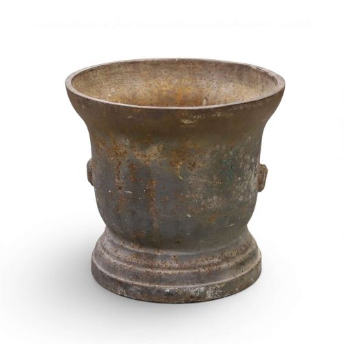 19THCENTURY FRENCH CAST IRON MORTAR LARGE CHATEAU KITCHEN APOTHECARY MORTAR