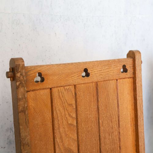PAIR OF OAK GOTHIC REVIVAL GLASTONBURY CHAIRS WITH TREFOIL DETAILS EARLY 1900S - ADDITIONAL PHOTO 6
