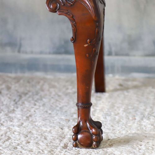 EDWARDIAN MAHOGANY 3SEATER SETTEE WITH CHIPPENDALESTYLE CARVED BACK C1910 - ADDITIONAL PHOTO 8