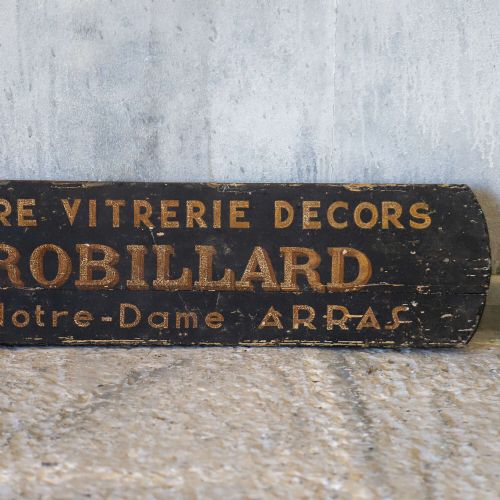 FRENCH BELLE POQUE ERA HAND PAINTED TRADE SIGN IN ORIGINAL CONDITION 18701914 - ADDITIONAL PHOTO 3