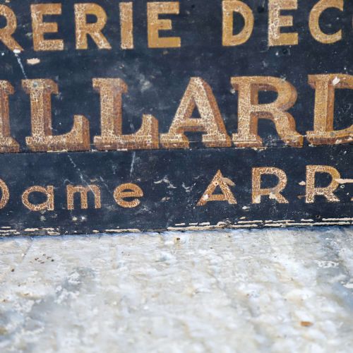 FRENCH BELLE POQUE ERA HAND PAINTED TRADE SIGN IN ORIGINAL CONDITION 18701914 - ADDITIONAL PHOTO 4