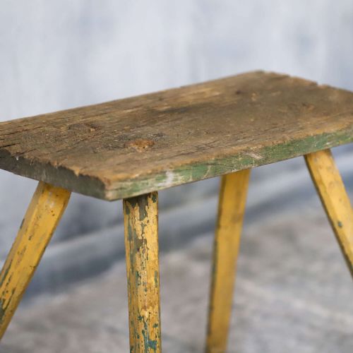 SMALL FRENCH RUSTIC MILKING STOOL WITH ORIGINAL PAINT LATE 19THEARLY 20TH CENTURY - ADDITIONAL PHOTO 11