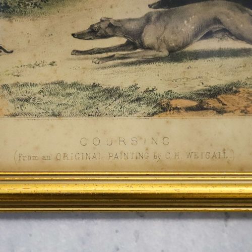 ORIGINAL 1830S LITHOGRAPH HARE COURSING BY C H WEIGALL BRITISH FIELD SPORTS - ADDITIONAL PHOTO 5