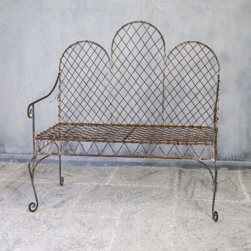 FRENCH GOTHICINFLUENCED METAL GARDEN BENCH - ADDITIONAL PHOTO 11
