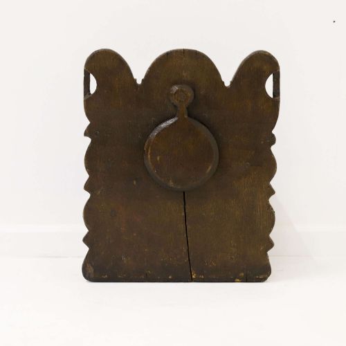 17TH18TH CENTURY BRITISH OAK SALT BOX WITH ORIGINAL IRON HARDWARE RED PAINT TRACES - ADDITIONAL PHOTO 1