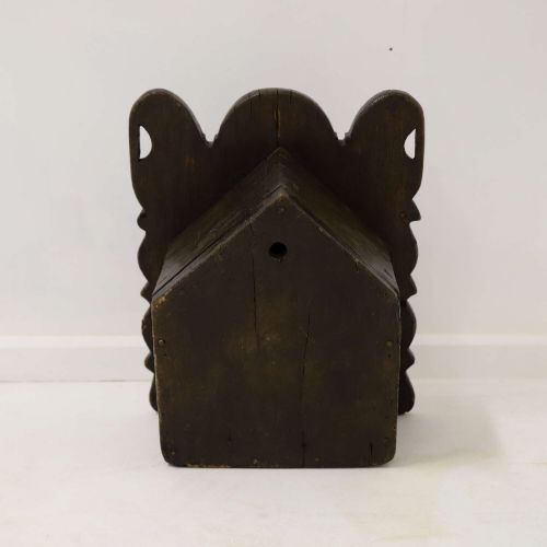17TH18TH CENTURY BRITISH OAK SALT BOX WITH ORIGINAL IRON HARDWARE RED PAINT TRACES - ADDITIONAL PHOTO 9