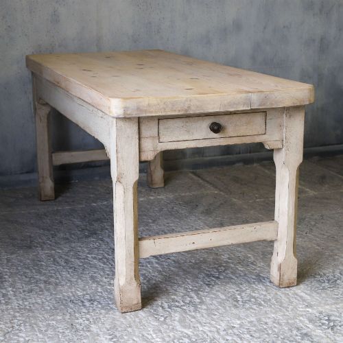 ENGLISH 19TH CENTURY CIRCA 1880 COUNTRY HOUSE PREP TABLE LATER PAINT - ADDITIONAL PHOTO 12