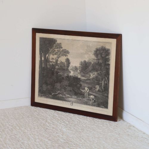 18TH CENTURY FRENCH ENGRAVING 'LANDSCAPE WITH DIOGENES' BY TIENNE BAUDET ORIGINAL FRAME - ADDITIONAL PHOTO 12