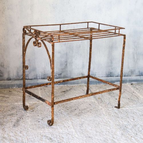 LATE 19THEARLY 20TH C ESTATE MADE WROUGHT IRON GARDEN RACK ATTRACTIVE DECORATIVE DETAILS - ADDITIONAL PHOTO 3