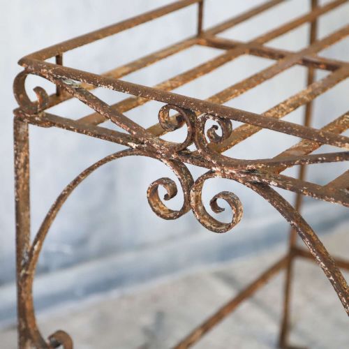 LATE 19THEARLY 20TH C ESTATE MADE WROUGHT IRON GARDEN RACK ATTRACTIVE DECORATIVE DETAILS - ADDITIONAL PHOTO 4