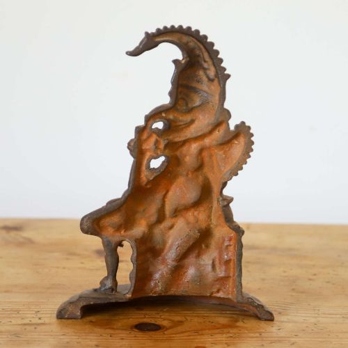 LATE 19TH CENTURY MR PUNCH DOOR STOP IN CAST IRON - ADDITIONAL PHOTO 5