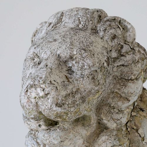 COMPOSITE STONE LION CIRCA 1930 ORIGINAL OLD PAINT - ADDITIONAL PHOTO 7