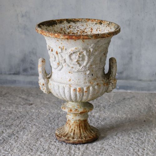 19TH CENTURY GARDEN ANTIQUE ANDREW HANDYSIDE CAMPANA CAST IRON WEATHERED URN - ADDITIONAL PHOTO 1