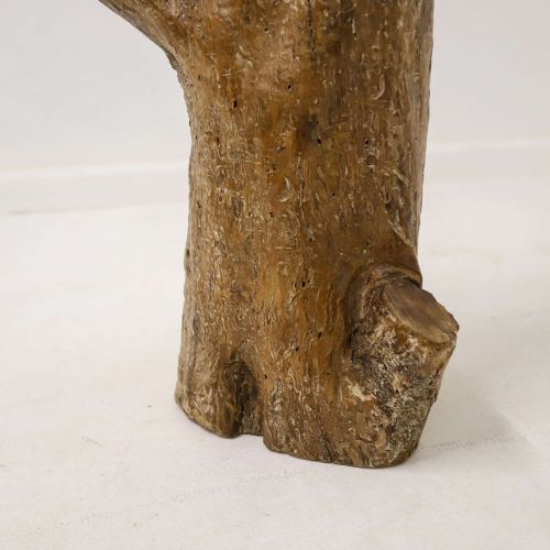 19TH C BRITISH FARRIERS ANVIL MOUNTED ON FRUITWOOD TRUNK SCULPTURAL VERNACULAR PIECE - ADDITIONAL PHOTO 4