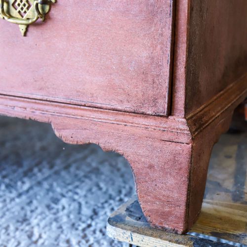 18TH CENTURY GEORGIAN PERIOD GEORGE III PAINTED MAHOGANY CHEST ON CHEST WITH SECRETAIRE - ADDITIONAL PHOTO 11