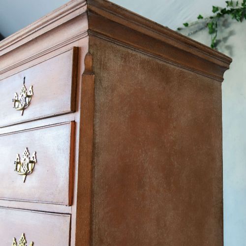 18TH CENTURY GEORGIAN PERIOD GEORGE III PAINTED MAHOGANY CHEST ON CHEST WITH SECRETAIRE - ADDITIONAL PHOTO 13