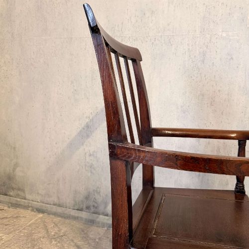 EARLY GEORGIAN OAKWALNUT COMMODE CHAIR C16801720 ENGLISH ANTIQUE CHAIR - ADDITIONAL PHOTO 2
