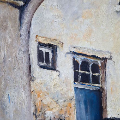 OIL ON CANVAS FLEMISH STREET SCENE BY L DE GENT - ADDITIONAL PHOTO 2