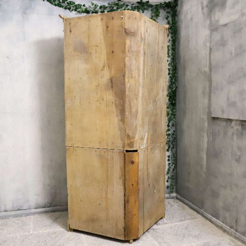 19THCENTURY ENGLISH PINE CORNER CUPBOARD TWOPART FORM WITH GLASS DOORS - ADDITIONAL PHOTO 14