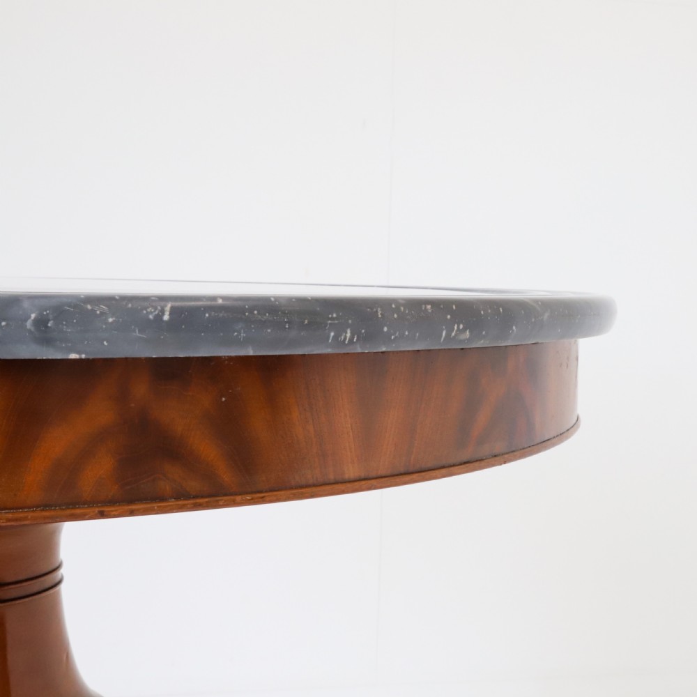 19th Century French Mahogany Marble Top Gueridon Table View VIII