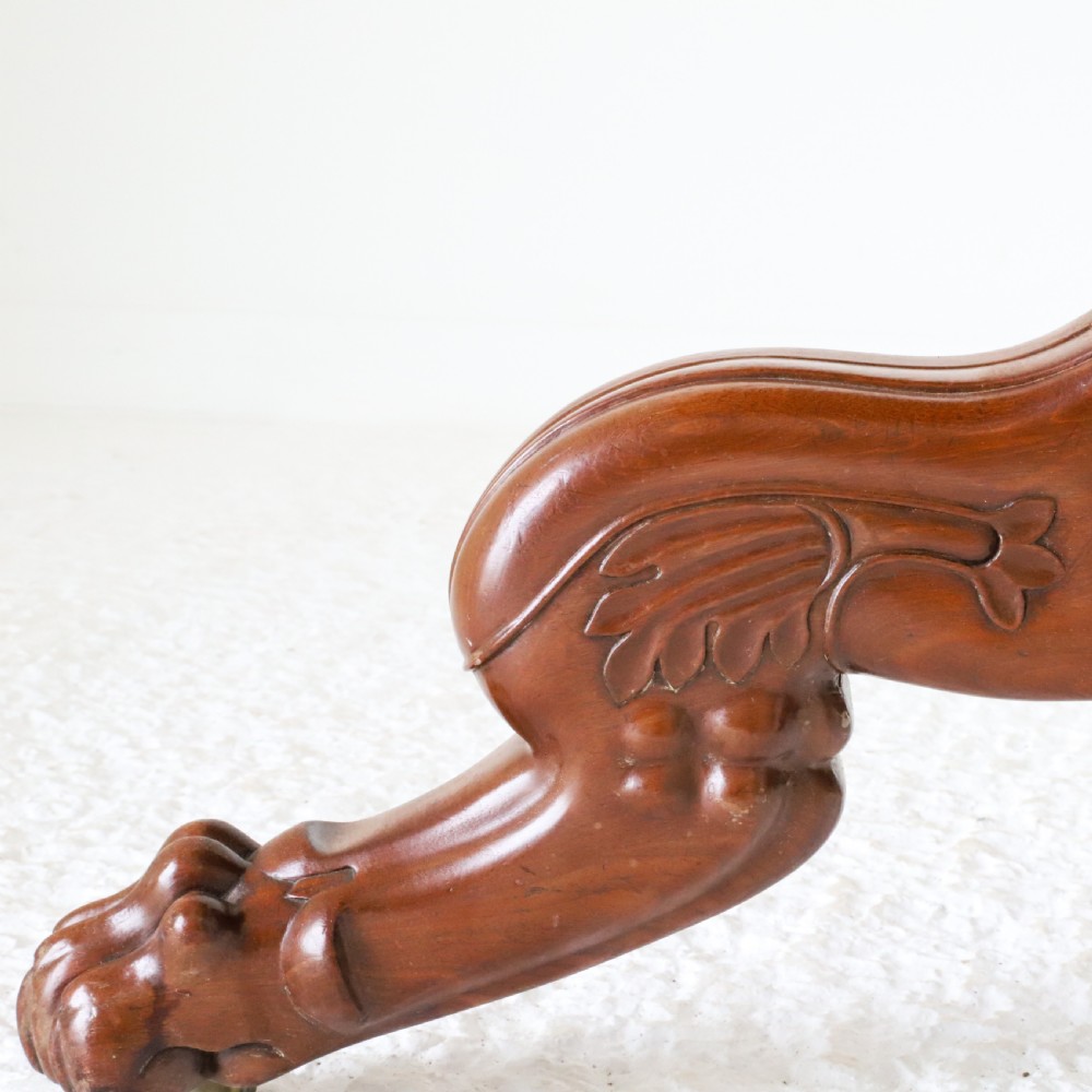 19th Century French Mahogany Marble Top Gueridon Table View IX