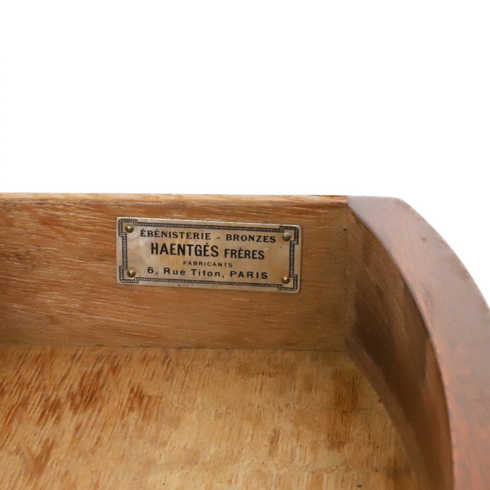 French Ambulante Two Tier Marquetry Table with Brass Gallery View XIII