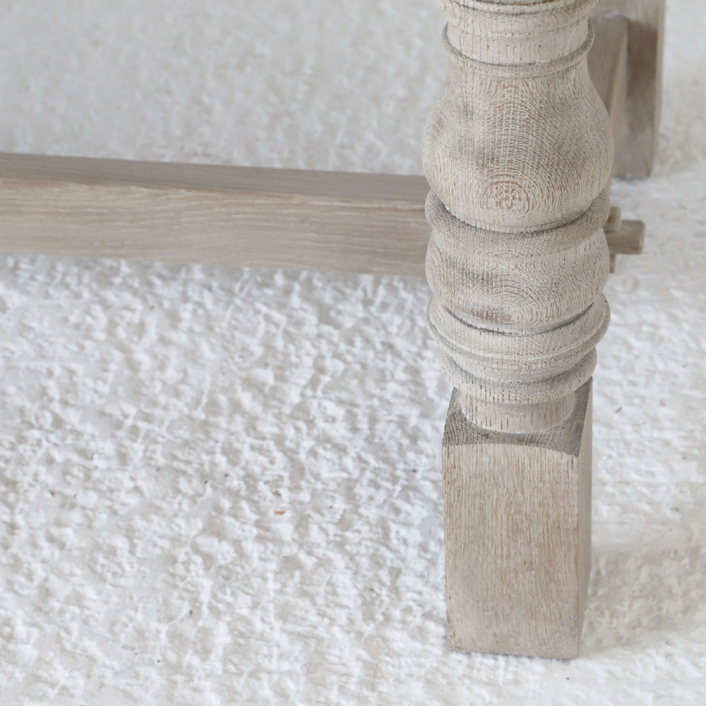 Bleached French Oak c 1930 Refectory Style Farmhouse Table sits 6-8 View VIII