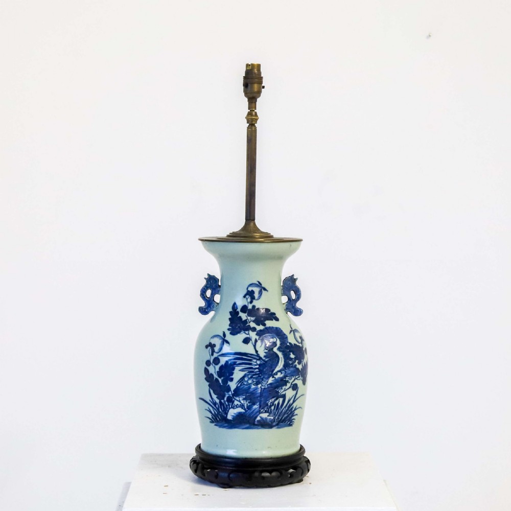 Blue & White Lamp French c.1940