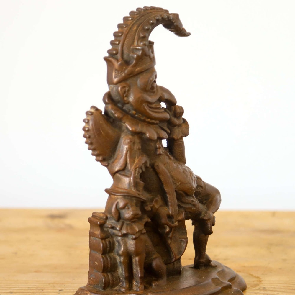 Late 19th Century Mr Punch Door Stop in Cast Iron View V