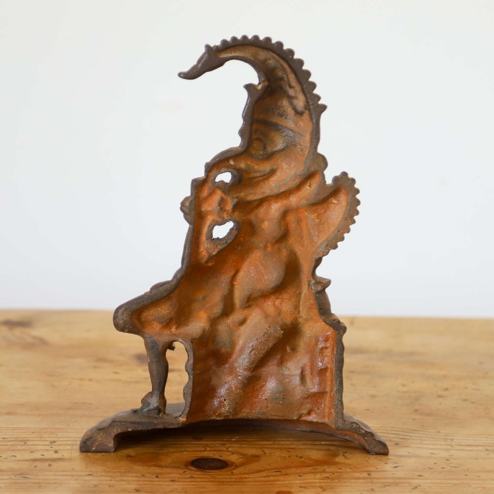 Late 19th Century Mr Punch Door Stop in Cast Iron View VI