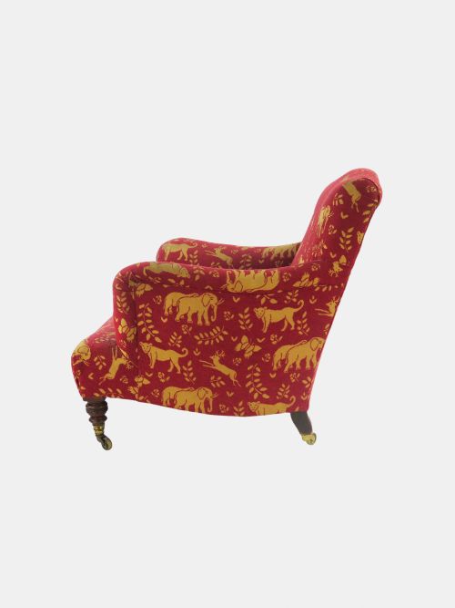 CIRCA 1880 HOWARD SONS BERNERS STREET BRIDGEWATER ARMCHAIR ENGLISH - ADDITIONAL PHOTO 1