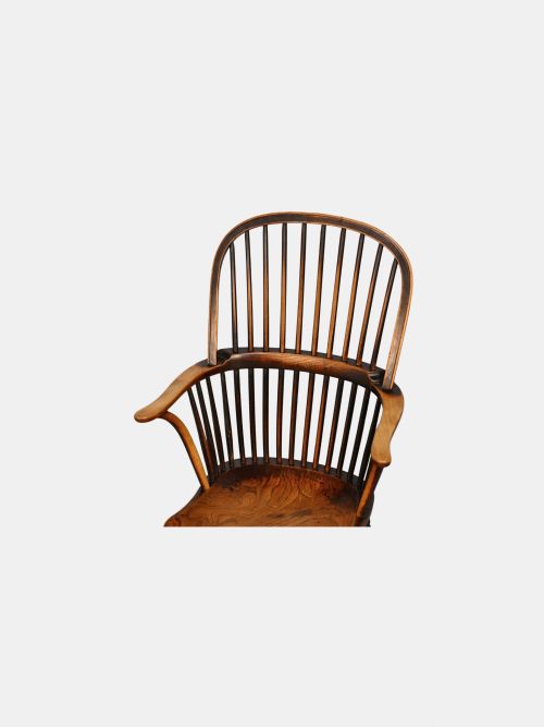 C 1830 BEECH ELM STICKBACK WINDSOR ARMCHAIR ENGLISH - ADDITIONAL PHOTO 1