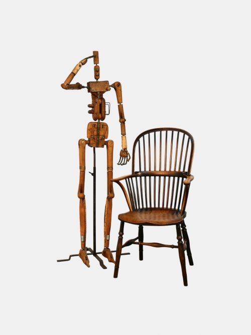 C 1830 BEECH ELM STICKBACK WINDSOR ARMCHAIR ENGLISH - ADDITIONAL PHOTO 2