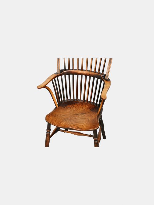 C 1830 BEECH ELM STICKBACK WINDSOR ARMCHAIR ENGLISH - ADDITIONAL PHOTO 3