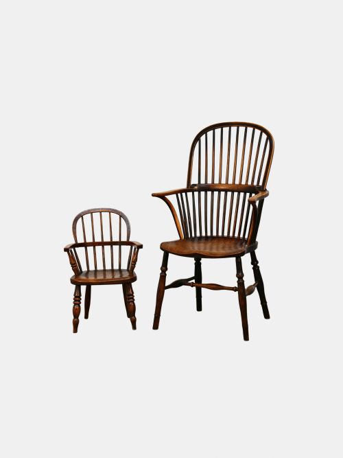C 1830 BEECH ELM STICKBACK WINDSOR ARMCHAIR ENGLISH - ADDITIONAL PHOTO 4